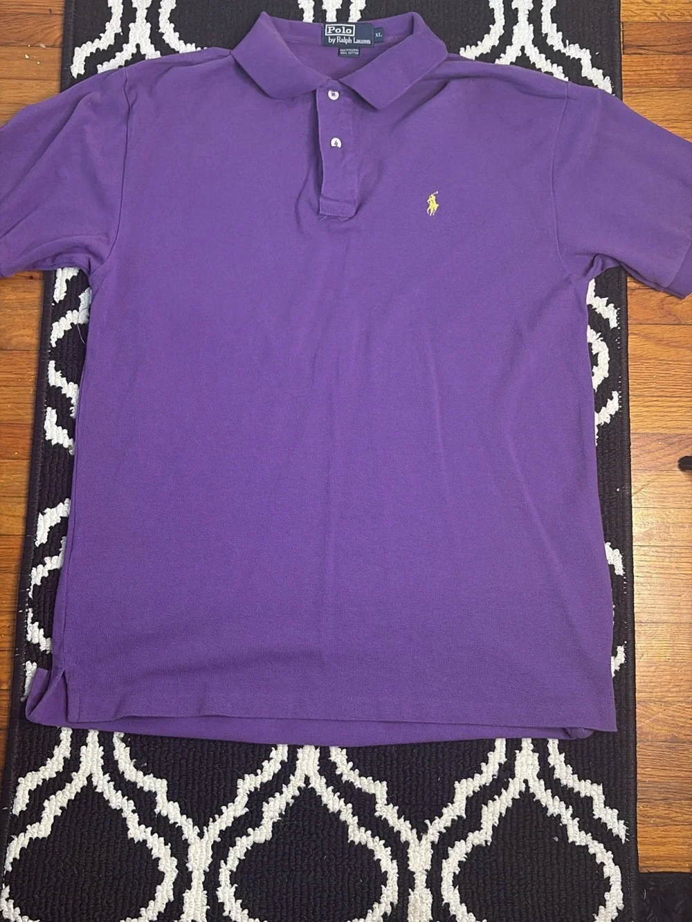 Polo by Ralph Lauren Purple Kids Short Sleeve Polo with Yellow Pony